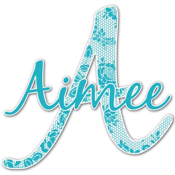 Custom Lace Name & Initial Decal - Up to 12"x12" (Personalized)
