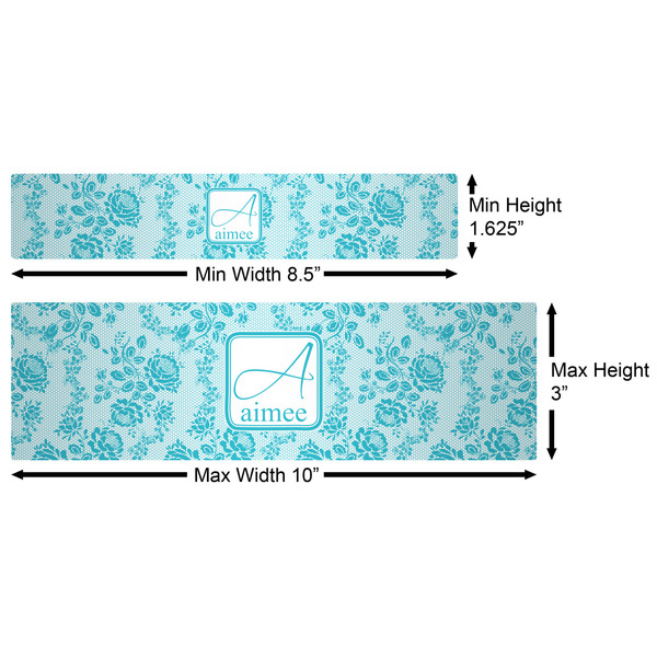 Lace Water Bottle Labels w/ Dimensions