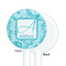 Lace White Plastic 5.5" Stir Stick - Single Sided - Round - Front & Back