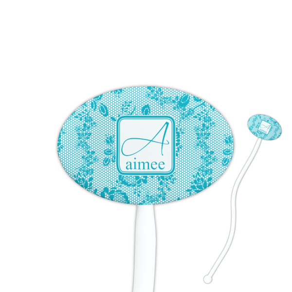 Custom Lace Oval Plastic Stir Sticks (Personalized)