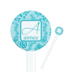 Lace Round Plastic Stir Sticks (Personalized)