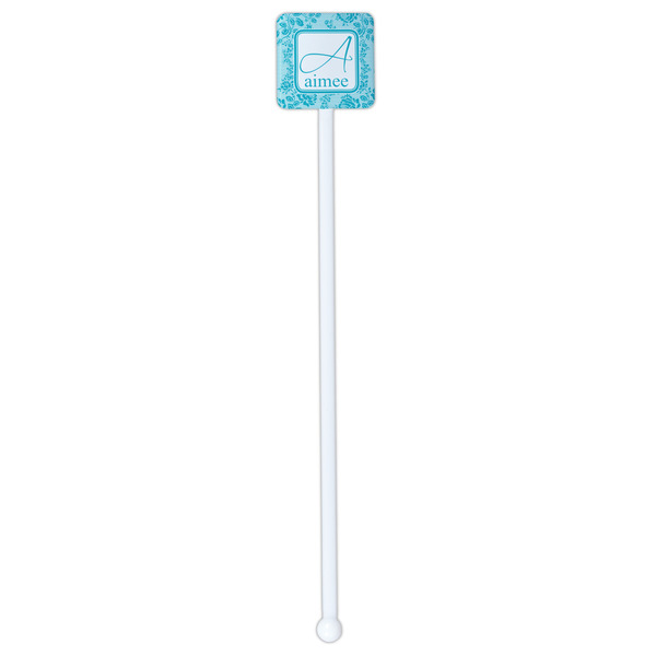 Lace White Plastic Stir Stick - Double Sided - Square - Single Stick