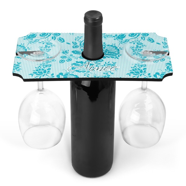 Custom Lace Wine Bottle & Glass Holder (Personalized)