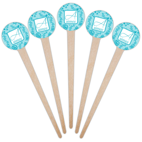 Lace Wooden 4" Food Pick - Round - Fan View