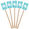 Lace Wooden 6.25" Stir Stick - Rectangular - Fan View