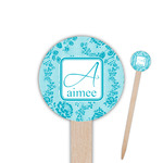 Lace 6" Round Wooden Food Picks - Single Sided (Personalized)