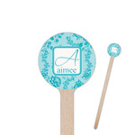 Lace 6" Round Wooden Stir Sticks - Double Sided (Personalized)