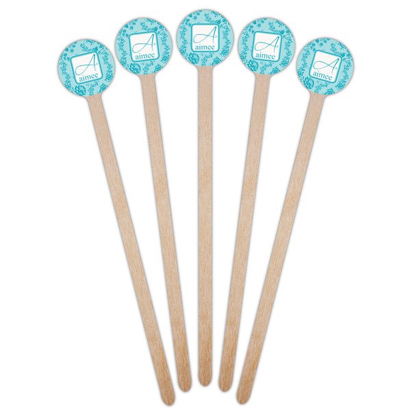 Lace Wooden 7.5" Stir Stick - Round - Fan View