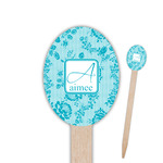 Lace Oval Wooden Food Picks (Personalized)