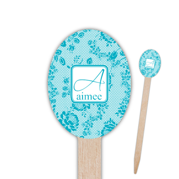Custom Lace Oval Wooden Food Picks (Personalized)