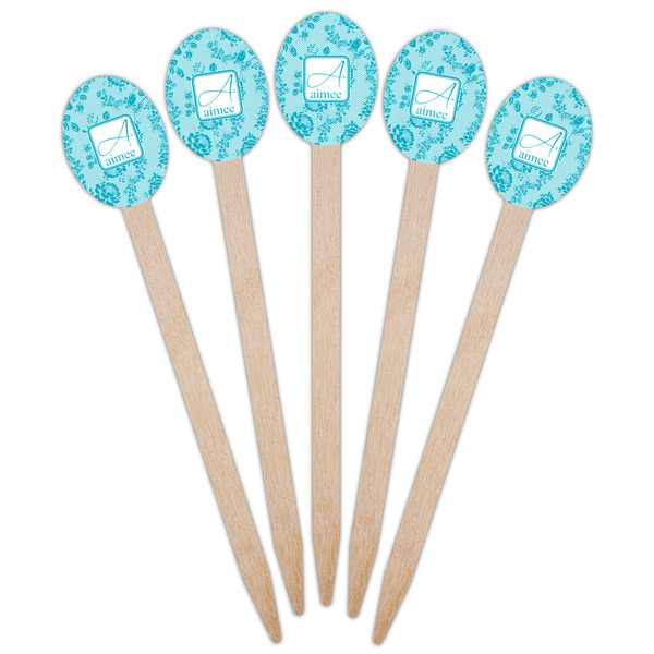 Lace Wooden Food Pick - Oval - Fan View