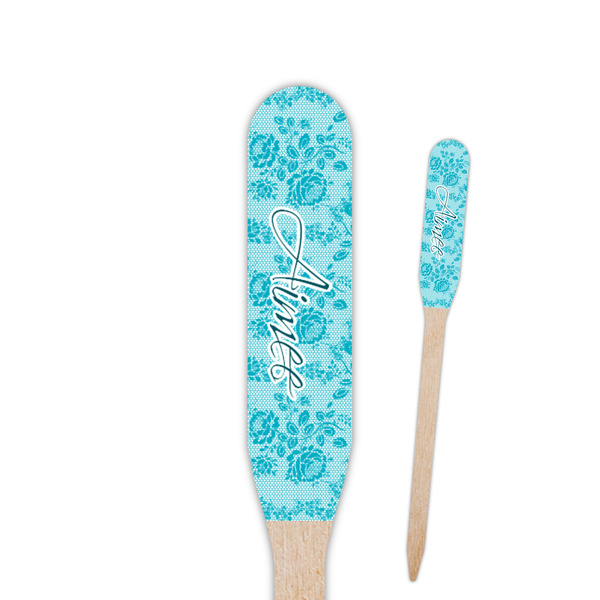 Custom Lace Paddle Wooden Food Picks - Double Sided (Personalized)