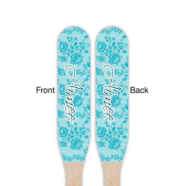 Lace Wooden Food Pick - Paddle - Double Sided - Front & Back