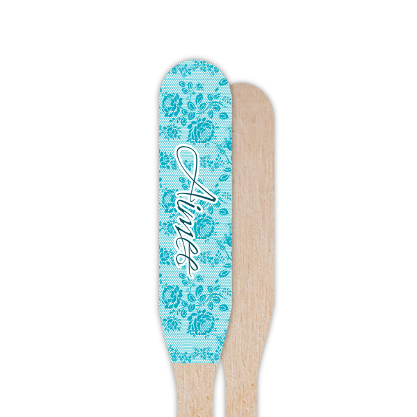 Lace Wooden Food Pick - Paddle - Single Sided - Front & Back