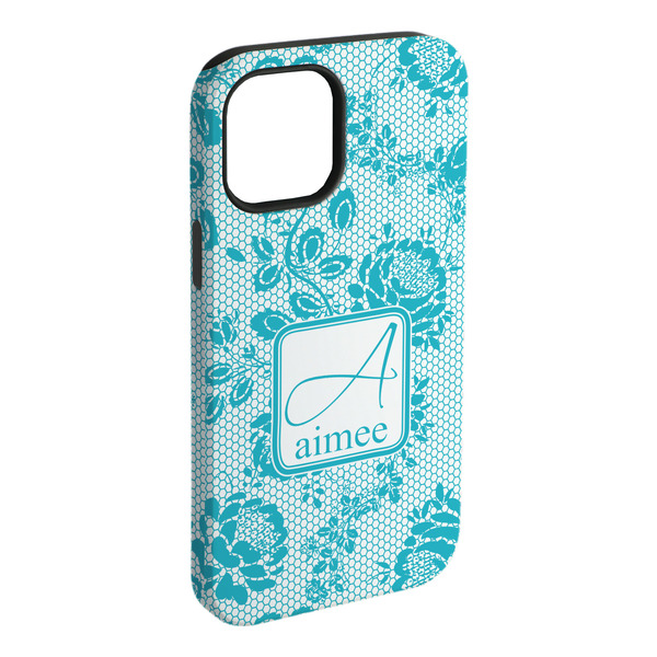 Custom Lace iPhone Case - Rubber Lined - iPhone 15 Plus (Personalized)