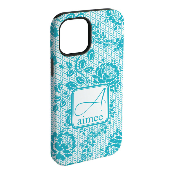 Custom Lace iPhone Case - Rubber Lined - iPhone 15 Pro Max (Personalized)