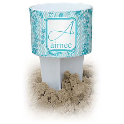 Lace White Beach Spiker Drink Holder (Personalized)