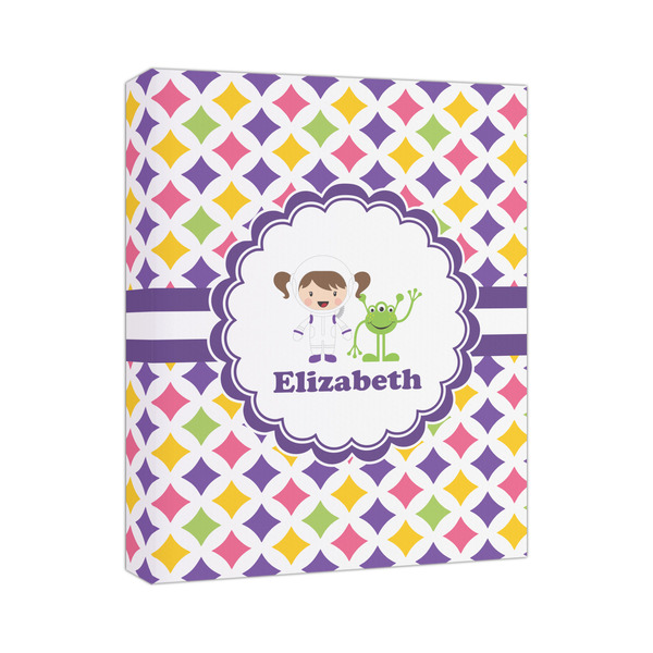 Custom Girls Astronaut Canvas Print (Personalized)