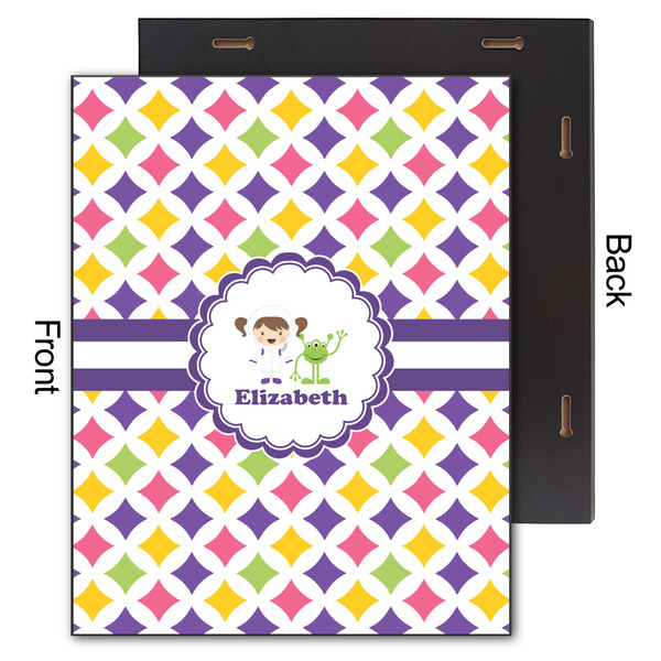 Girls Astronaut 11x14 Wood Print - Front & Back View