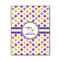 Girls Astronaut Wood Print - 11x14 (Personalized)