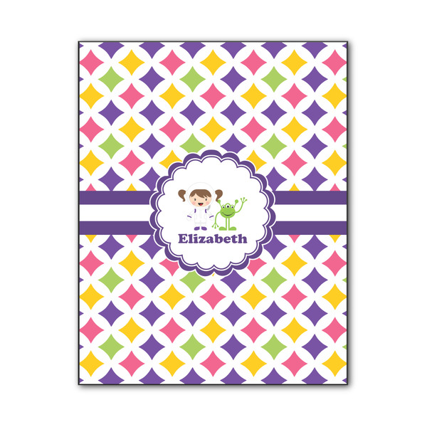 Custom Girls Astronaut Wood Print - 11x14 (Personalized)