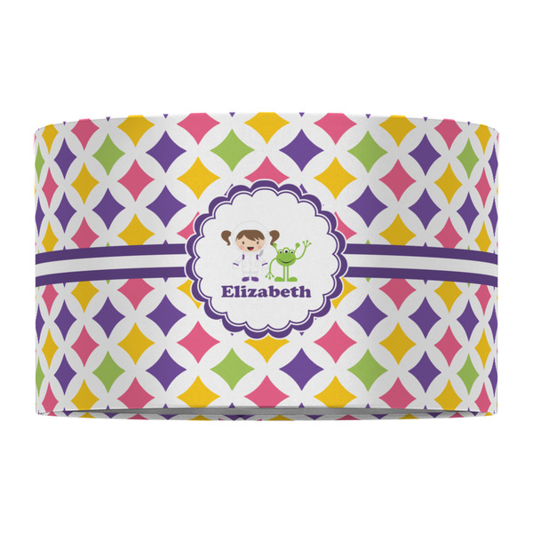 Girls Astronaut 12" Drum Lampshade - FRONT (Fabric)