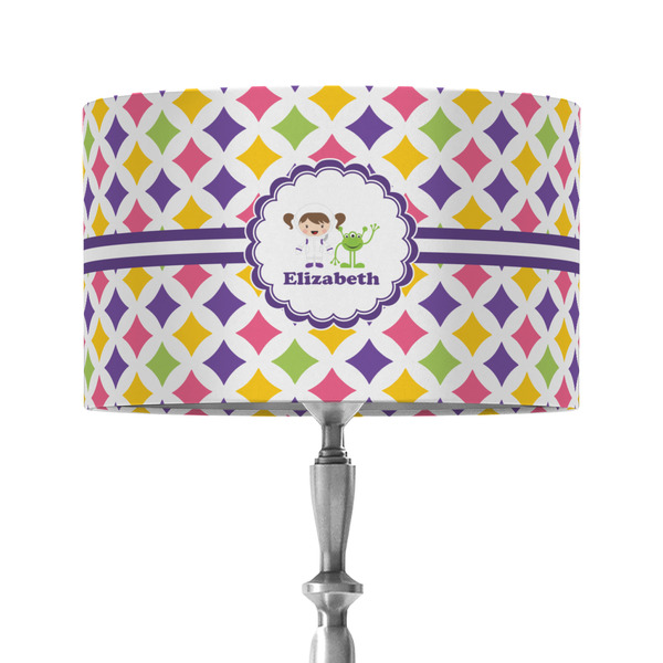 Girls Astronaut 12" Drum Lampshade - ON STAND (Fabric)