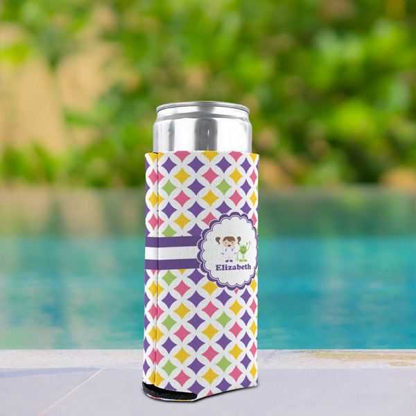 Girls Astronaut Can Cooler - Tall 12oz - In Context