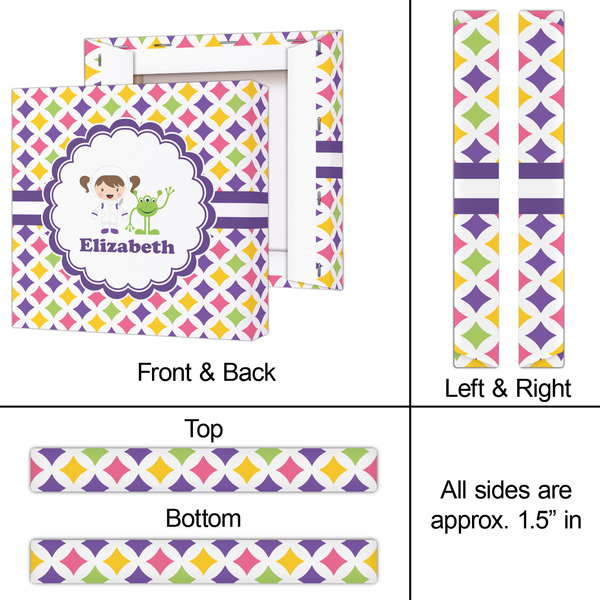 Girls Astronaut 12x12 - Canvas Print - Approval