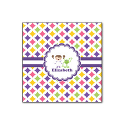 Girls Astronaut Wood Print - 12x12 (Personalized)