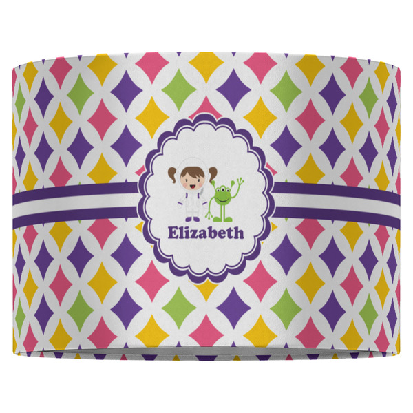 Girls Astronaut 16" Drum Lampshade - FRONT (Fabric)