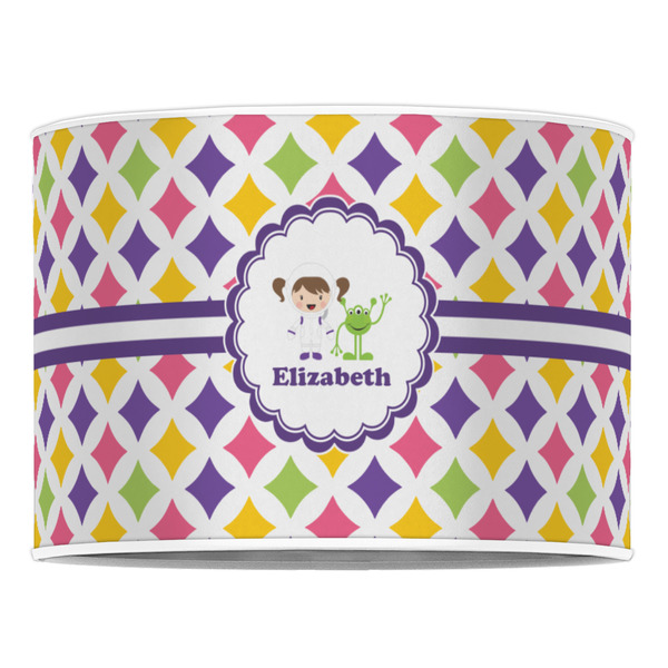 Girls Astronaut 16" Drum Lampshade - FRONT (Poly Film)