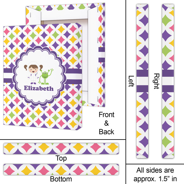 Girls Astronaut 16x20 - Canvas Print - Approval