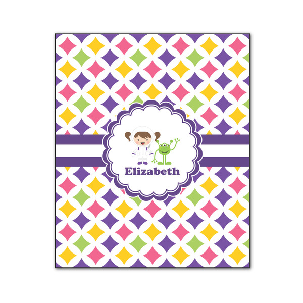 Girls Astronaut 20x24 Wood Print - Front View