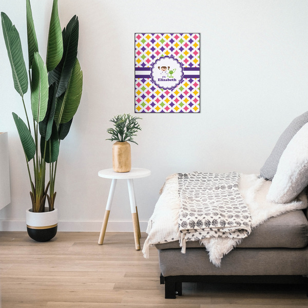 Girls Astronaut 20x24 Wood Print - In Context