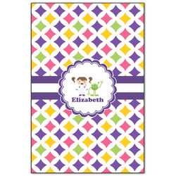 Girls Astronaut Wood Print - 20x30 (Personalized)