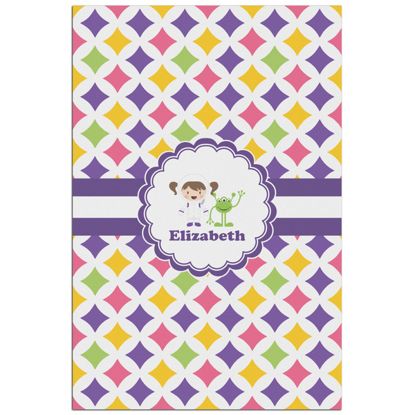 Custom Girls Astronaut Poster - Matte - 24x36 (Personalized)