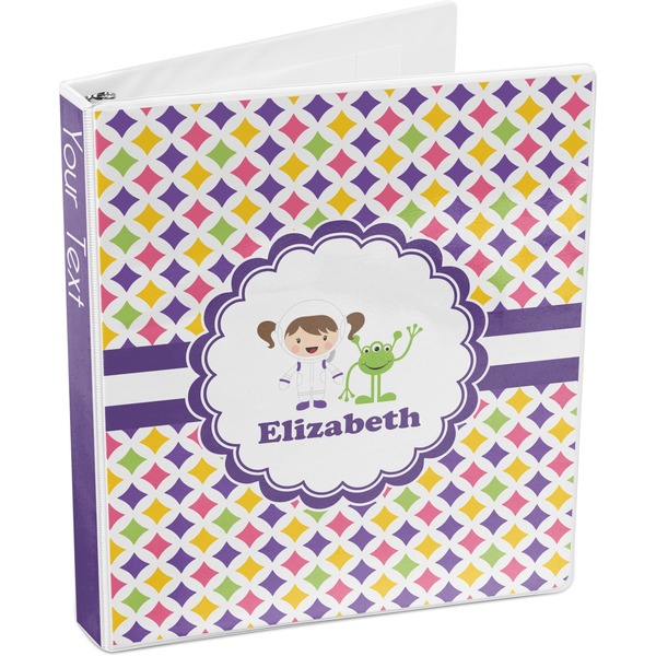Girls Astronaut 3-Ring Binder 3/4 - Main