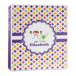 Girls Astronaut 3-Ring Binder - 1 inch (Personalized)