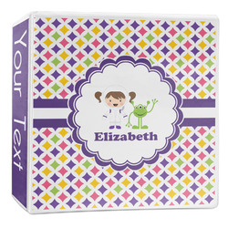 Girls Astronaut 3-Ring Binder - 2 inch (Personalized)