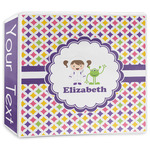 Girls Astronaut 3-Ring Binder - 3 inch (Personalized)