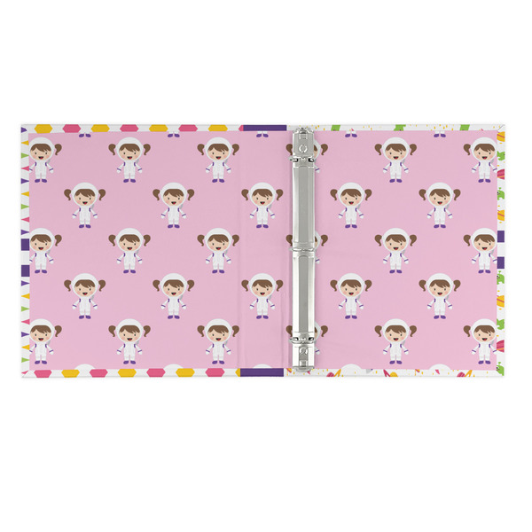 Girls Astronaut 3 Ring Binders - Full Wrap - 1" - OPEN INSIDE