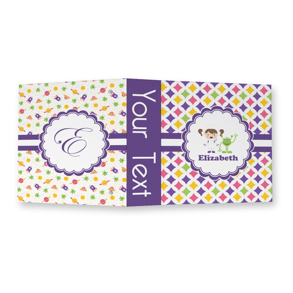 Girls Astronaut 3 Ring Binders - Full Wrap - 2" - OPEN OUTSIDE