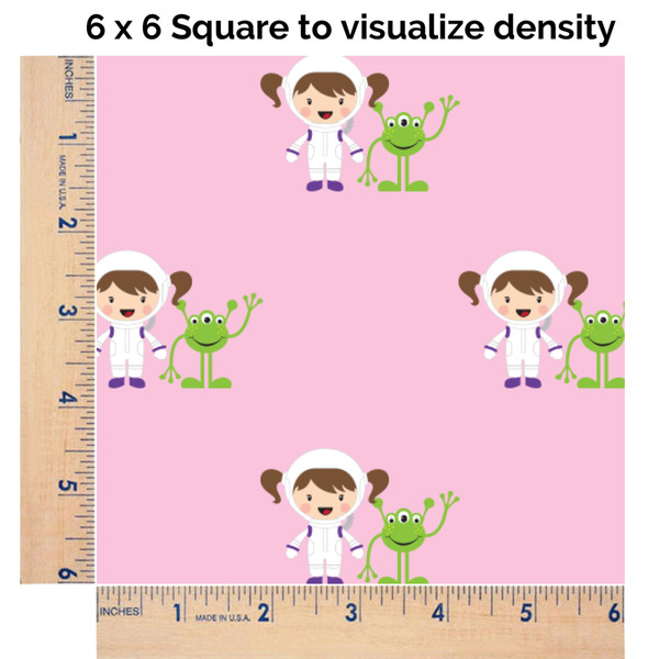 Girls Astronaut 6x6 Swatch of Fabric