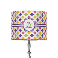 Girls Astronaut 8" Drum Lamp Shade - Fabric (Personalized)