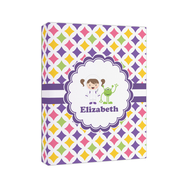 Girls Astronaut 8x10 - Canvas Print - Angled View