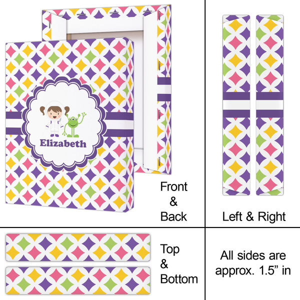 Girls Astronaut 8x10 - Canvas Print - Approval