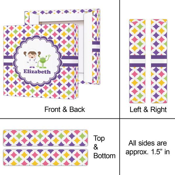 Girls Astronaut 8x8 - Canvas Print - Approval