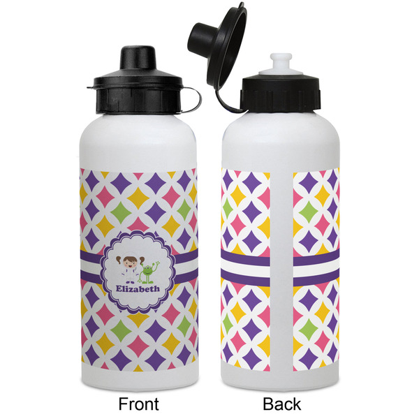 Girls Astronaut Aluminum Water Bottle - White APPROVAL