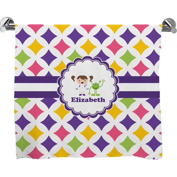 Custom Girls Astronaut Bath Towel (Personalized)